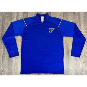 St. Louis Blues * NHL * 1/4 Zip Pullover * Blue * Long Sleeve * Men's Size Med